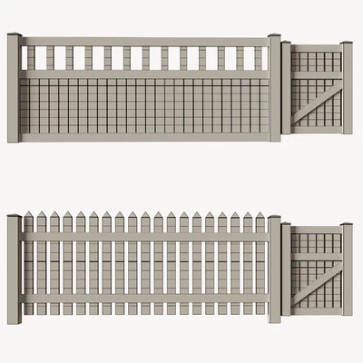 Set of PVC fences + wicket — Ver 4
