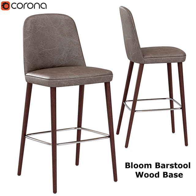 Bloom Barstool Wood Base — Descargar