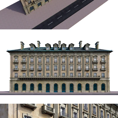 Front of the house in the style of classicism — Ver 3