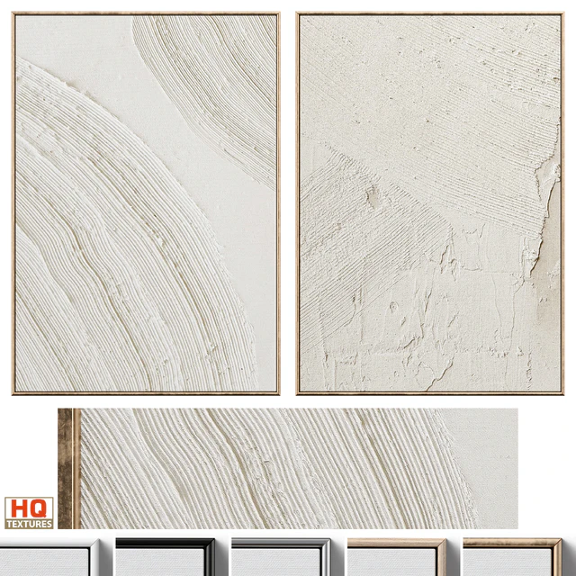 Boho Beige Relief Plaster Wall Art C-625 — Descargar