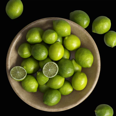 Bowl of limes — View 3