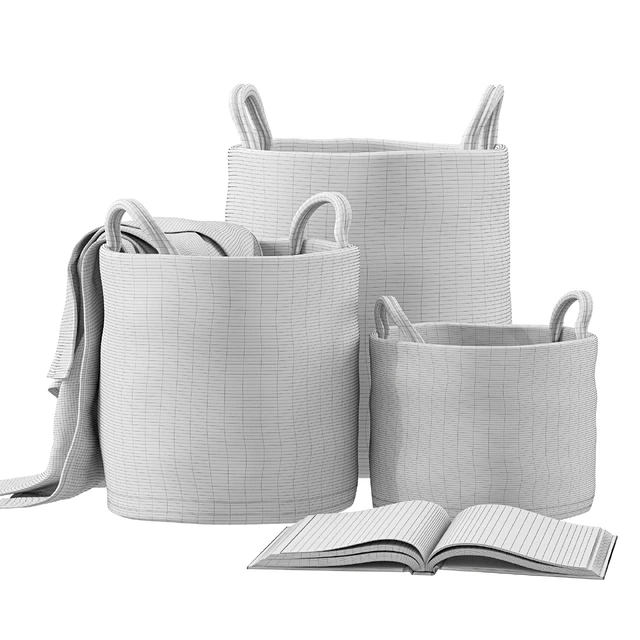 Basket with Handles Set 01 ZARA HOME — Descargar