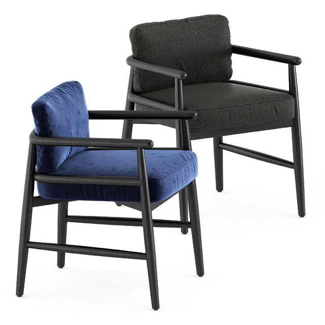 Teresina chair by Meridiani and Wedge Table by Minotti — Скачать
