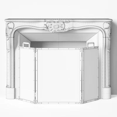Regency Style Stone Fireplace — Вид 4