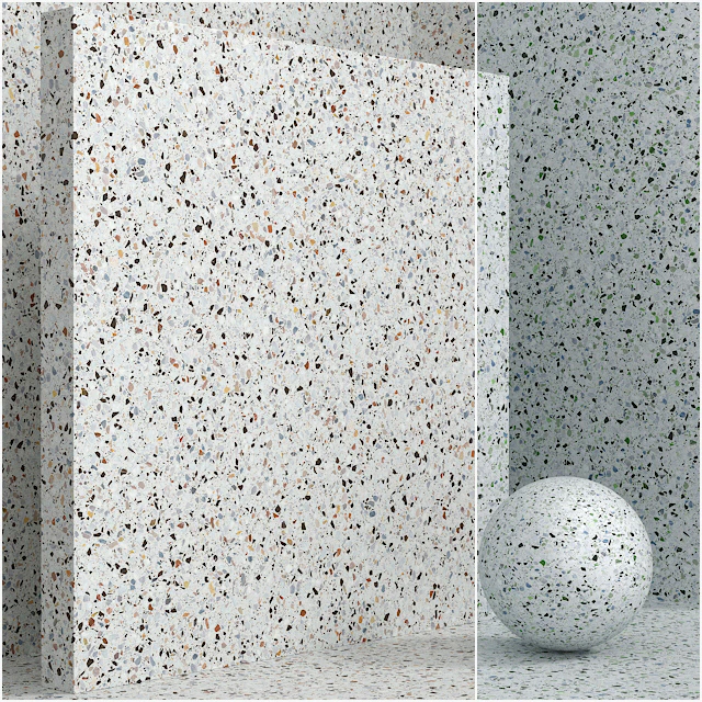 Material (seamless) - terrazzo - quartzite set 108 — Descargar