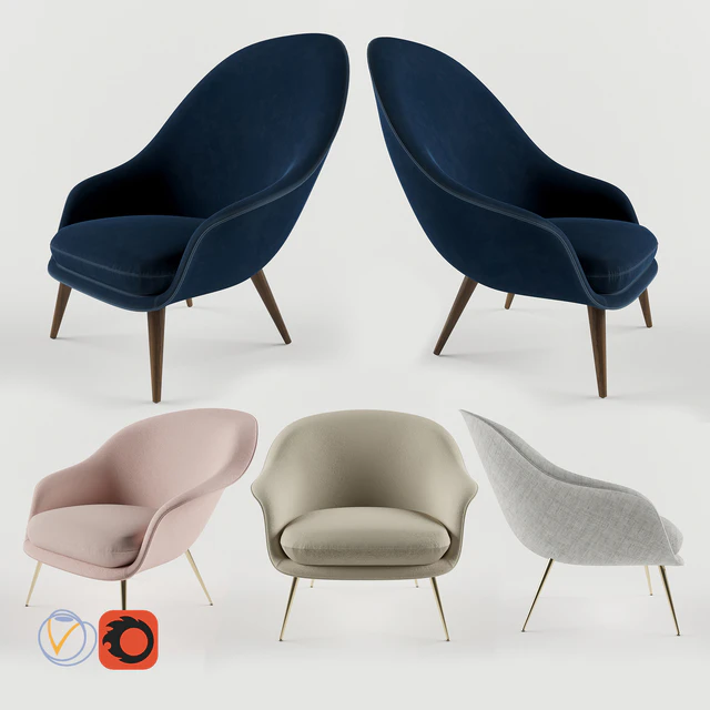 Gubi Bat Lounge Chair — Descargar