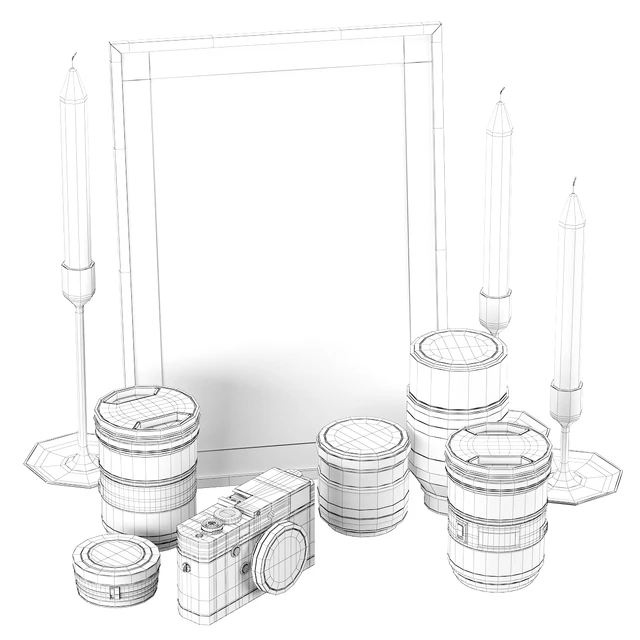 Decorative set shelves 02 — Скачать