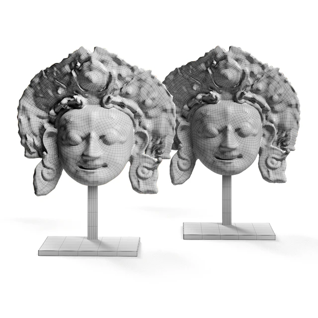 Bhairava face mask sculpture — Скачать