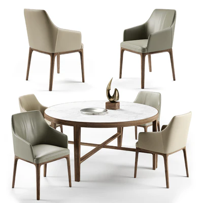 Alivar. Globe table, Amanda chair. — Ver 1