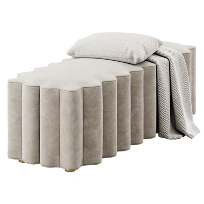 Upholstered Bench by Entryway — Ver 6