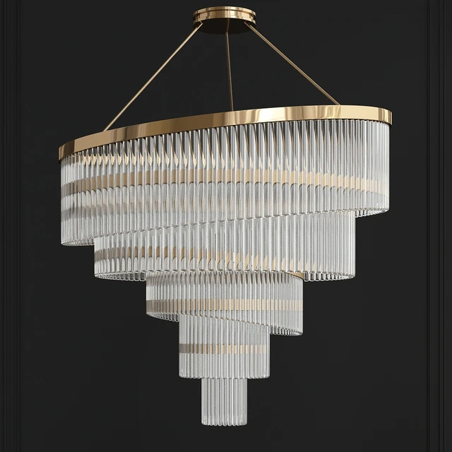 Gold Plated Spiral Crystal Designer Chandelier — Descargar