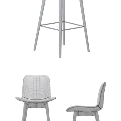 NORR11 Langue Bar Chair-leather — Ver 2