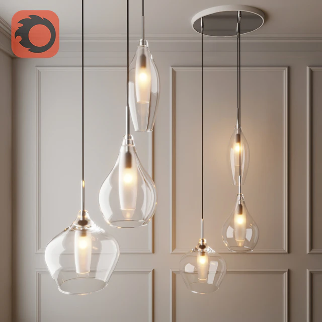 Pendant glass  lamp — Скачать