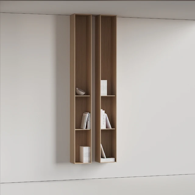 096 Wall rack shelves 03 neutral & minimal wood 01 — Скачать