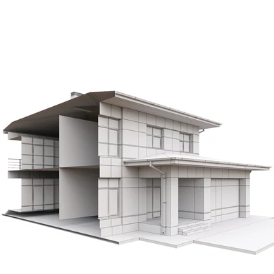 Set of low poly houses 03 — Ver 4