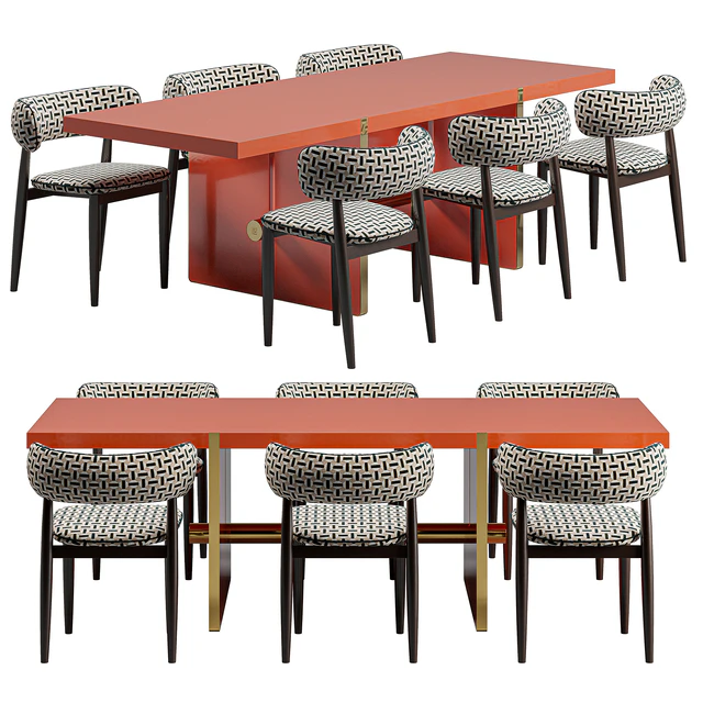 Fendi Casa Icaro table & Virgola Chair — Скачать