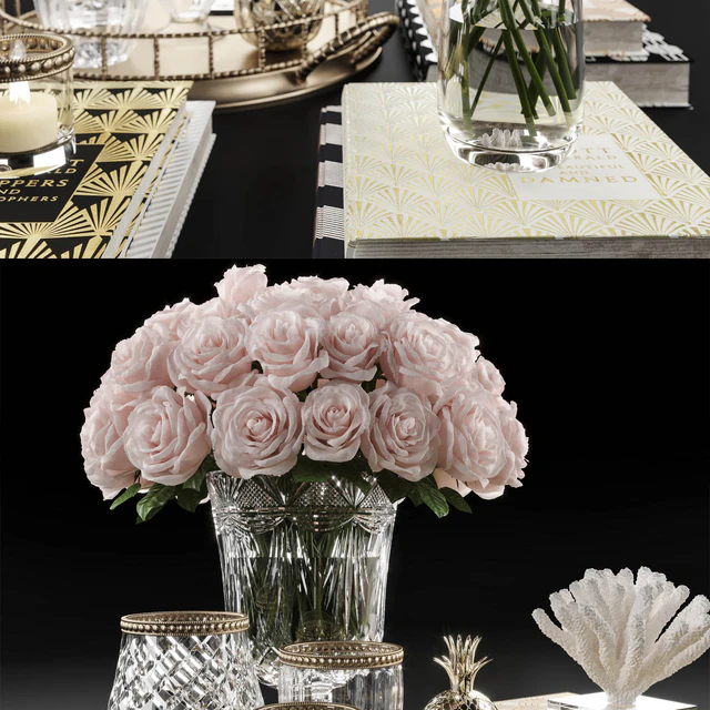 Rose and crystal vase decoration set 11 — Descargar