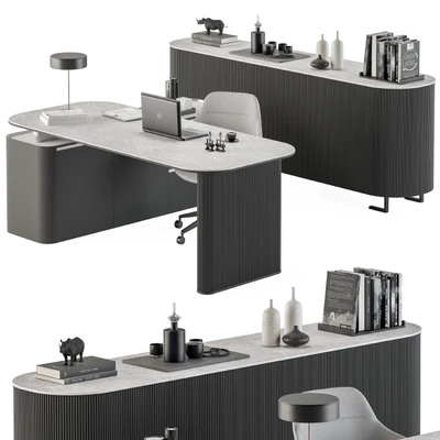 Boss Desk Black and Gray - Office Furniture 236 — Ver 1