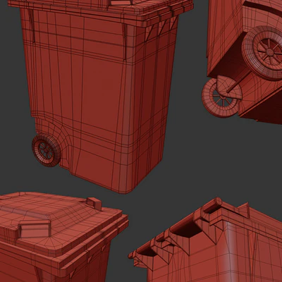 Wooden trash can house — Ver 5