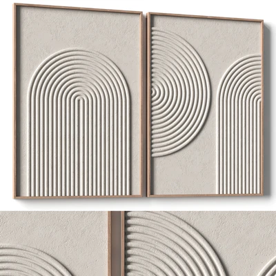 Relief artwork - 3d art wall decor - Panels — Ver 1
