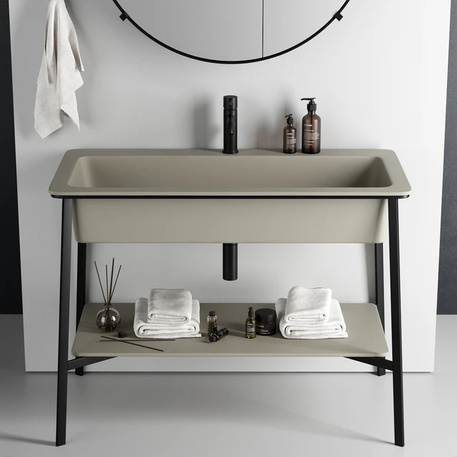 Wash Basin Ceramica Cielo Catino Rettangolare — Descargar