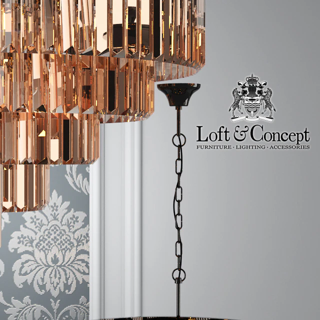 Люстра RH 1920s Odeon Smoke Glass Fringe Chandelier - 5 rings — Скачать