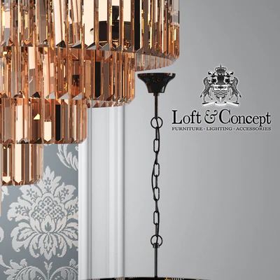 Люстра RH 1920s Odeon Smoke Glass Fringe Chandelier - 5 rings — Вид 3
