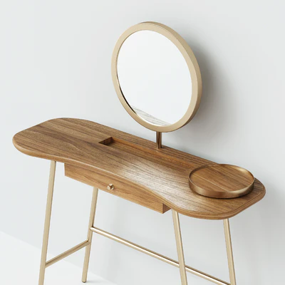 Rhea Dressing Table With Mirror — Ver 4