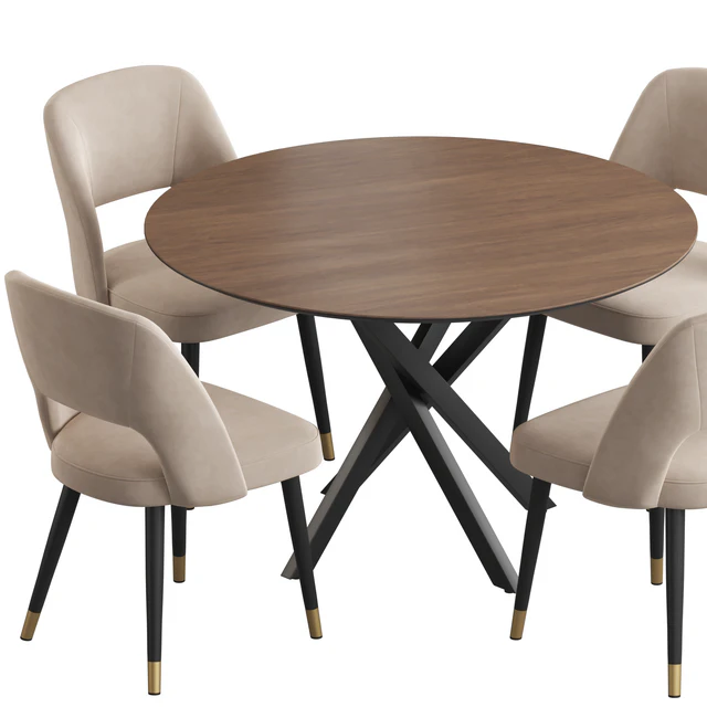 Ritz table Hudson stool Dining set — Скачать