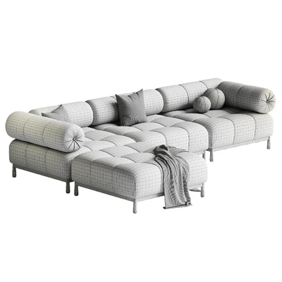 Sevigne 4-Piece Modular Sofa CB2 — Ver 3