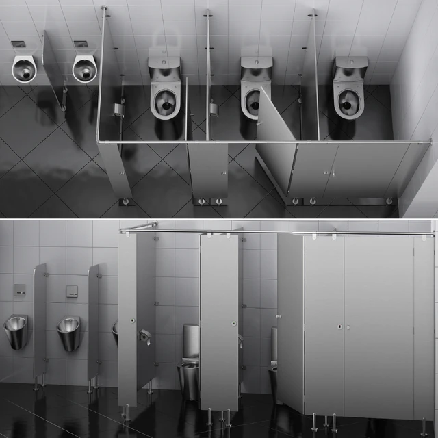Sanitary partitions for public toilets FunderMax 2 (designer) — Descargar