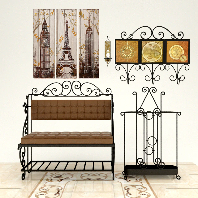 furniture collection with forged elements — Descargar