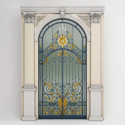 Chakri Maha Prasat Wrought Iron Entrance Door & Column — Вид 1