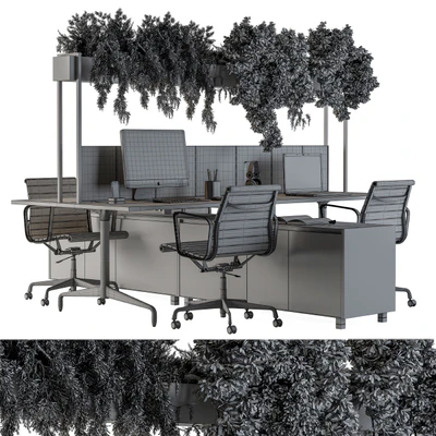 Office Furniture - employee Set 16 — Ver 4