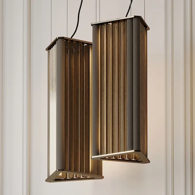 VeniceM Numa Pendant Light in Brass and Glass by Massimo Tonetto — Ver 4