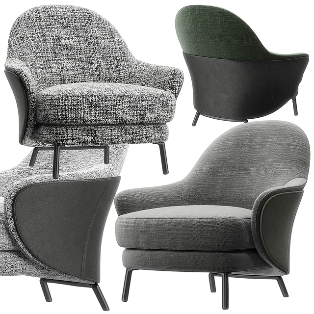 Angie armchair footstool by Minotti — Descargar