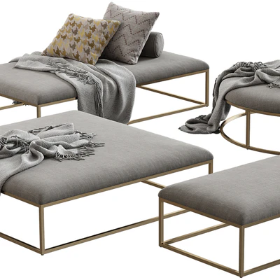 Restoration Hardware / Nicholas Fabric Coffee Ottoman — Вид 4