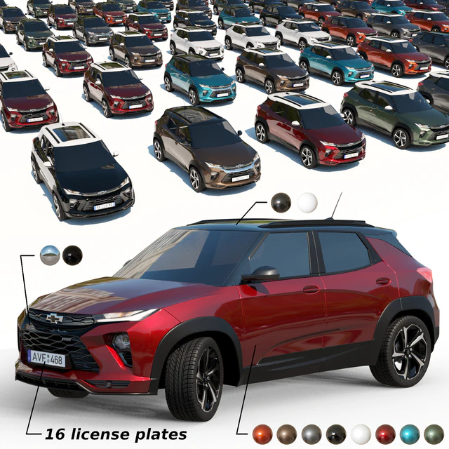 Среднеполигональный автомобиль Chevrolet Trailblazer 2022 — Скачать