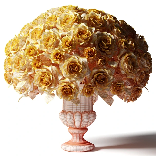 Bouquet of white and pink roses in a glass classic vase — Descargar
