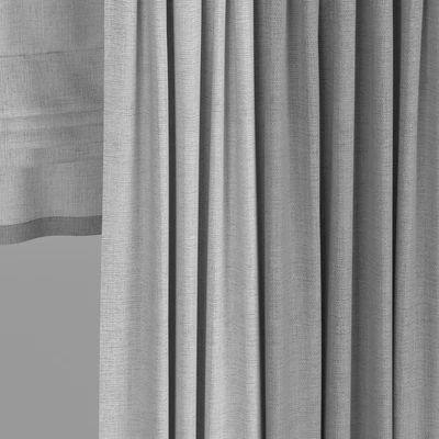 Gray curtains in two colors with tulle. — Ver 4