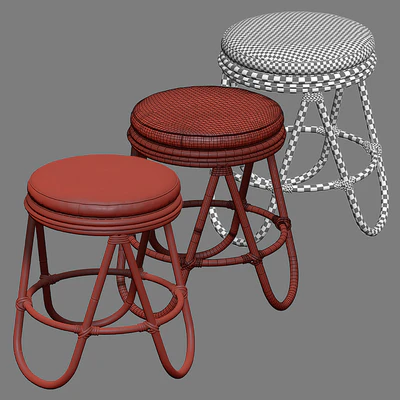 SKYE Rattan Stool — Ver 3