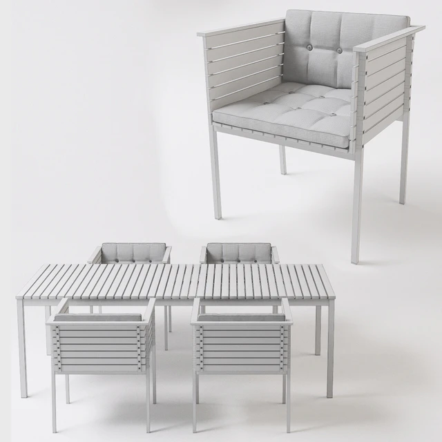 Skargaarden Haringe armchair + table — Скачать