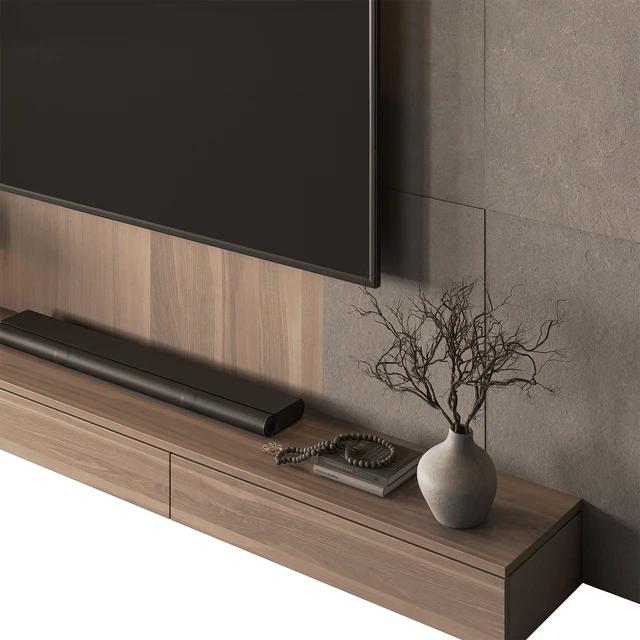 TV Wall Wooden - Set 186 — Скачать