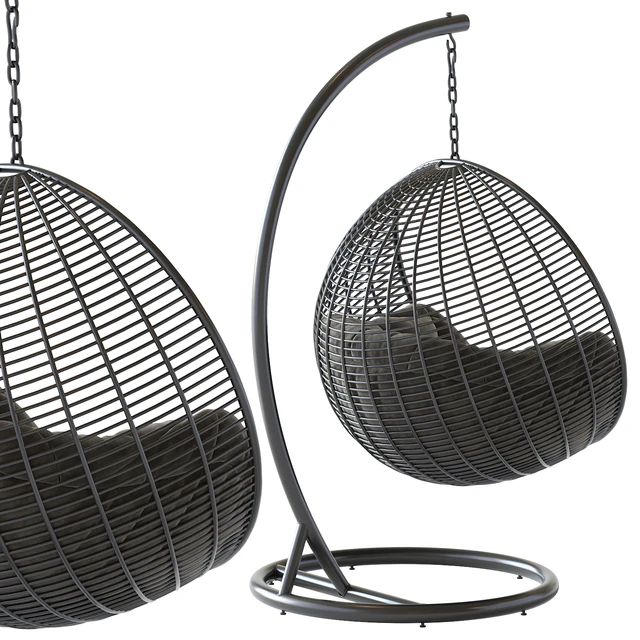 Fotel wiszący Cocoon De Luxe, czarny — Descargar