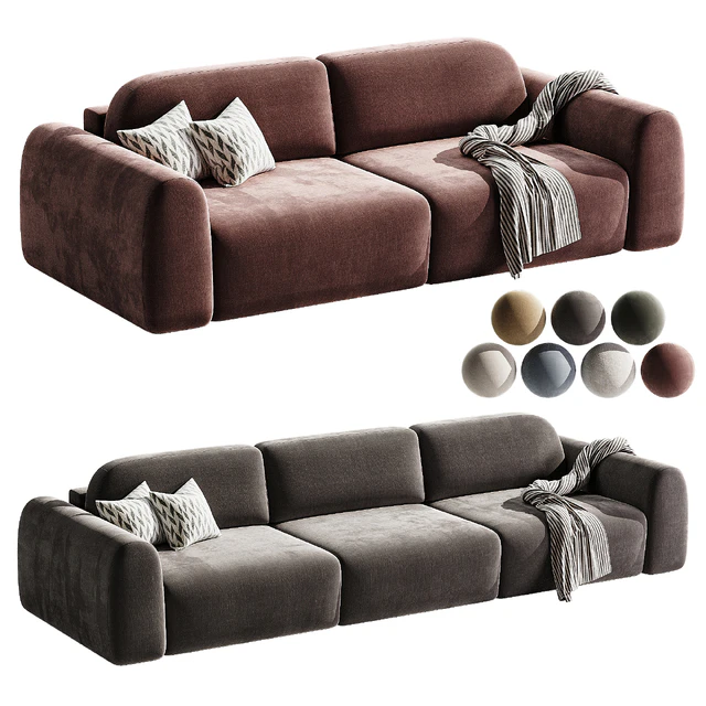 Straight sofa Lilt 2 round | Divan.ru — Descargar