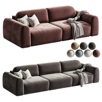 Straight sofa Lilt 2 round | Divan.ru — Ver 1