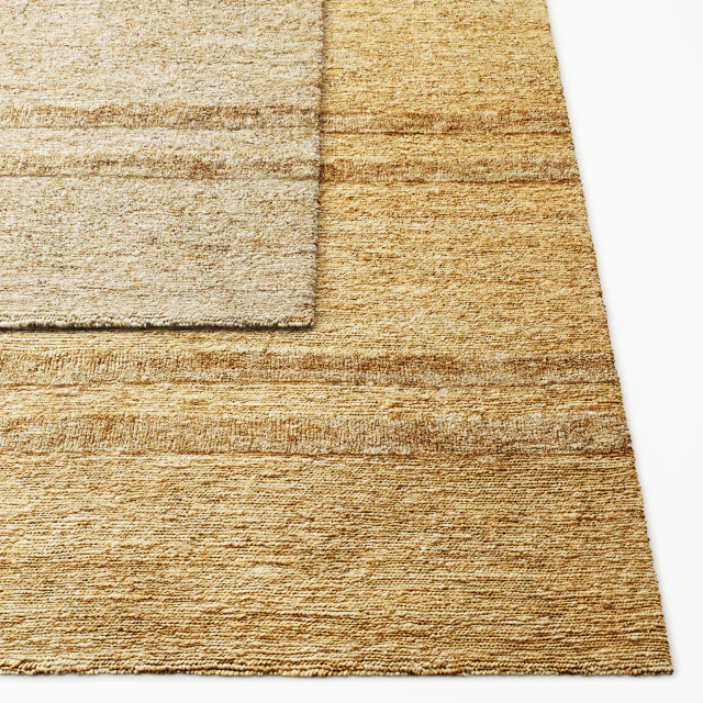 Wabi-Sabi Hand-Knotted Stripe Jute Rug RH Collection — Скачать