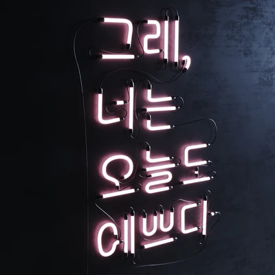 Neon Set 015 Неоновая вывеска корейский язык — Вид 6