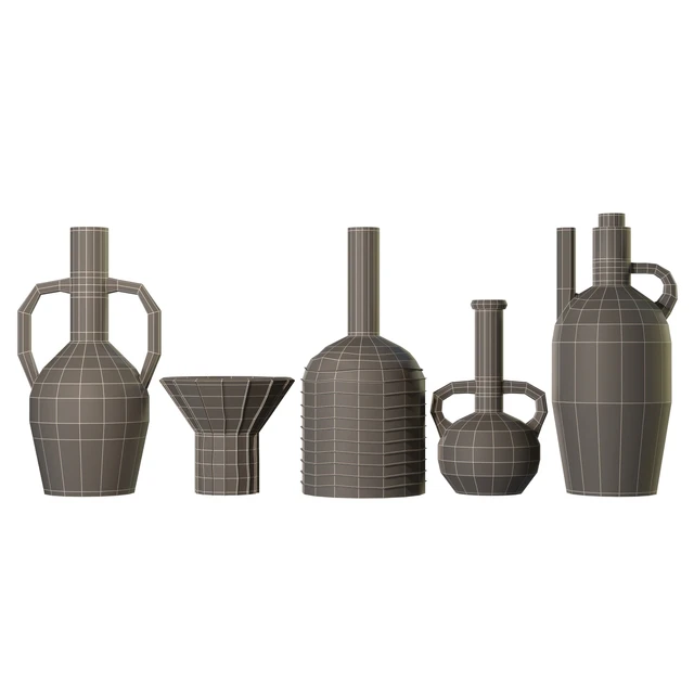 Artisan clay vessels set — Скачать