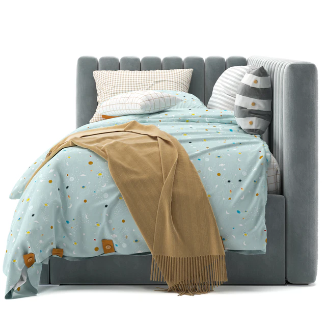 Corner Bed With Panels — Скачать